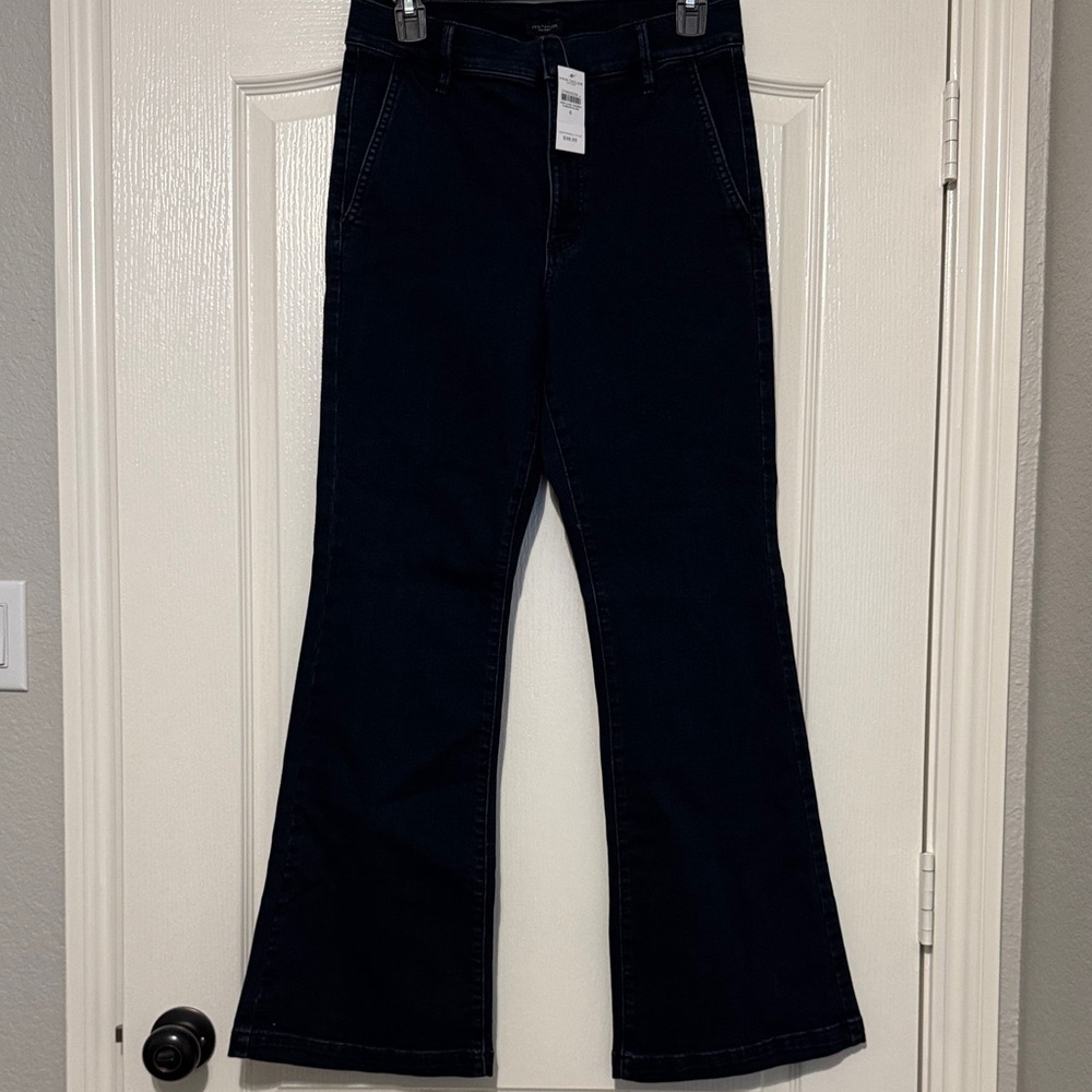 NWT Ann Taylor Factory Dark Blue Flare Jeans